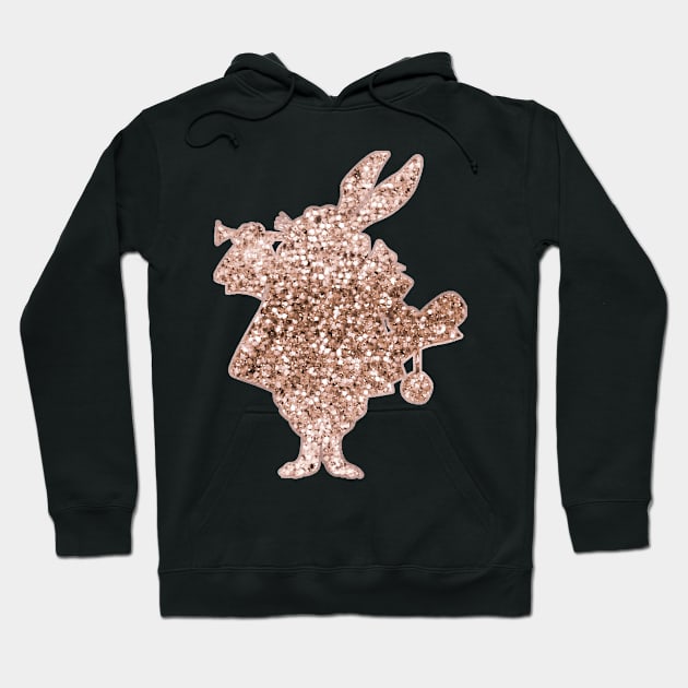 Sparkling rose gold Mr Rabbit Hoodie by RoseAesthetic